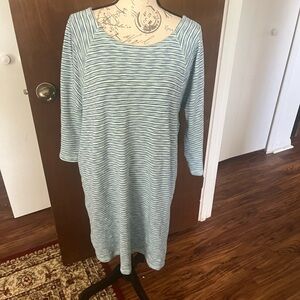 Talbots Blue and White Striped Knit Top